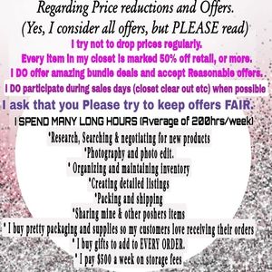 PLEASE read this listing & chart.YES,I accept reasonable offers+Bundle D…